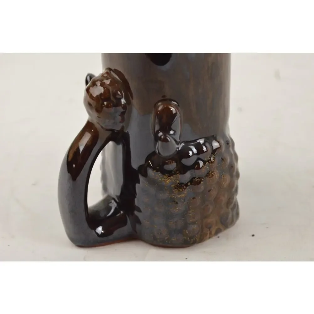 Vintage Pacific Japan Ceramic Poodle Liquor Decanter Hand Painted Cork Stopper